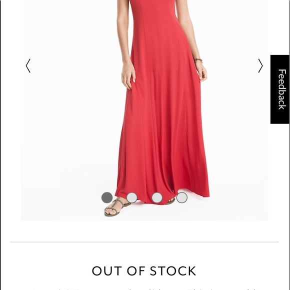 White House Black Market Tie-Up Slip Maxi Dress - Picture 5 of 6